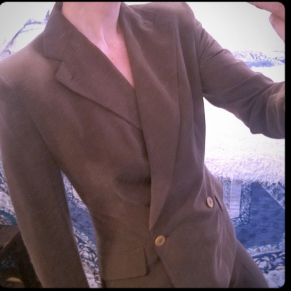 30-50% OFF BUNDLES! SILK ARMANI COLLEZIONI LONGLINE MAXI BLAZER SUIT COAT JACKET - Picture 2 of 7